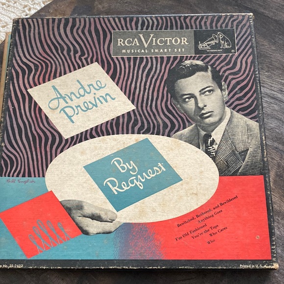Vtg 45 rpm records ANDRE PREVIN by request three little words decor or vinyl art - Picture 7 of 9